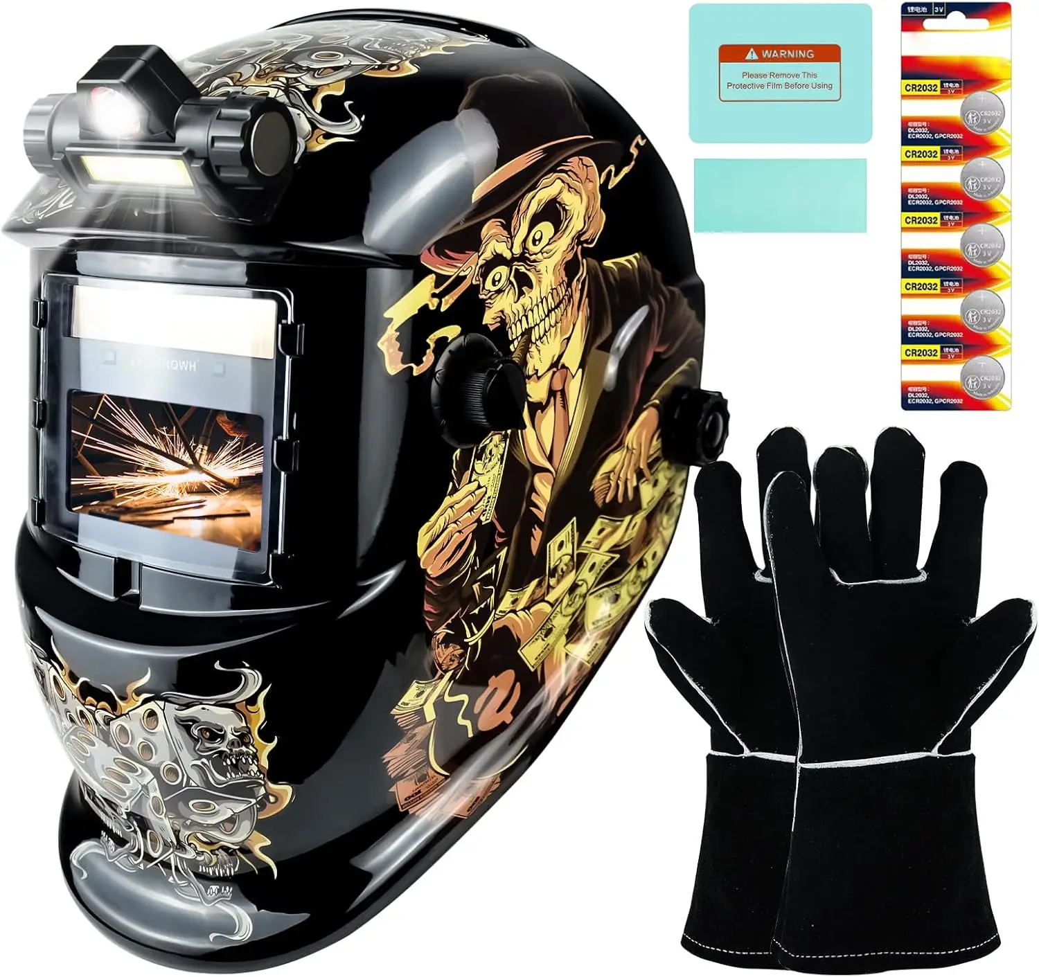 

Auto Darkening Welding Helmet with True Color and Wide Shade 9-13, Top Optical Clarity for Welder Safety and Grinding
