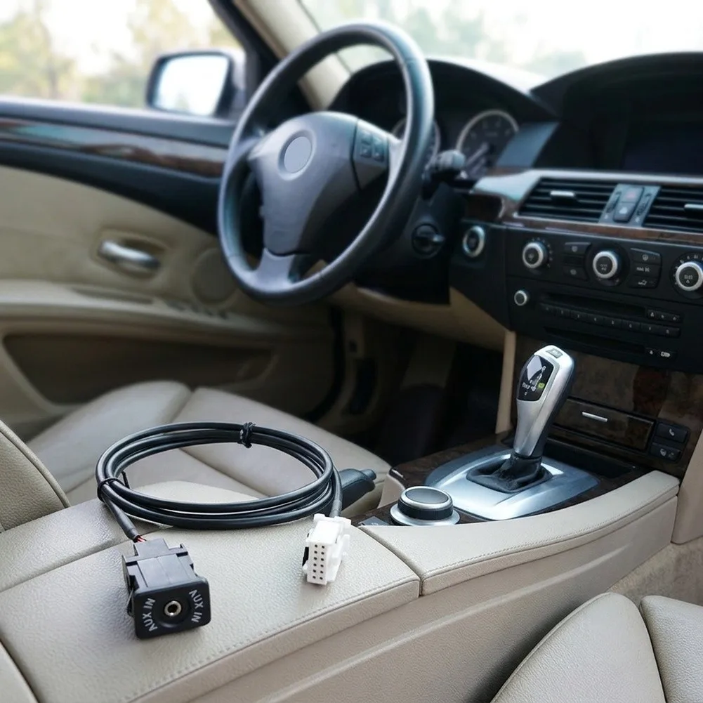 Car Extend Aux Cable AUX Cable 12Pin 150cm Flexible Positioning For BMW for e60 for e63 E64 for e65 for e66 E81 E82 E87 for e88