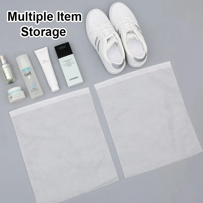 10-30Pcs Shoe Dust Covers Set Drawstring Clear Portable Shoe Storage for Sundries Dustproof Shoe Cover Bags Drying Shoes Prot