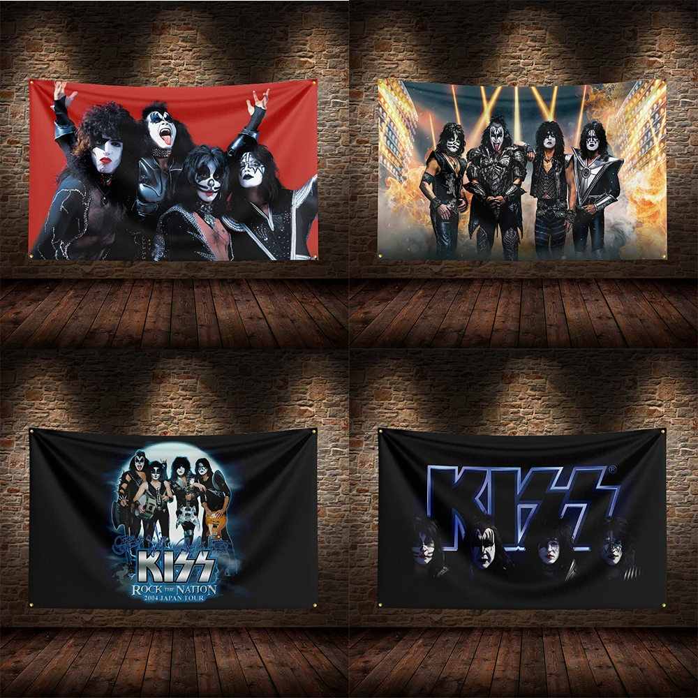 

3x5 Ft k-kiss bands Flag Warrior Movie Poster Adventure Tapestry Background Yard Idea For Party Banner Table Wall Decorati