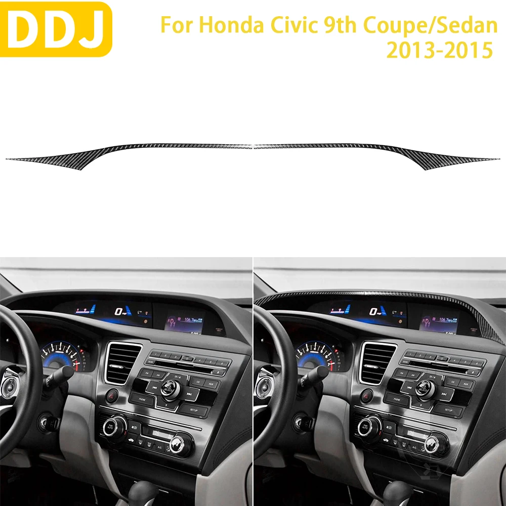 

For Honda Civic 9th Coupe/Sedan 2013 2014 2015 Accessories Carbon Fiber Car Interior Instrument Panel Display Screen Sticker