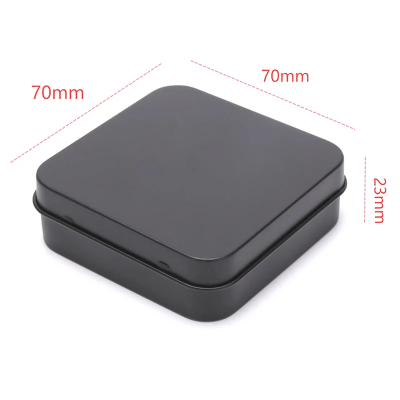 Mini Square Small Tin Box Metal Hinged Flip Storage Tin Box Small Kit Case Jewelry Coin Candy Jewelry Organizer Portable