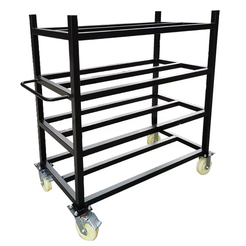

59 Inch Four-layer Shelf Material Turnover Cart Warehouse Shelf, Material Trolley Warehouse Rack