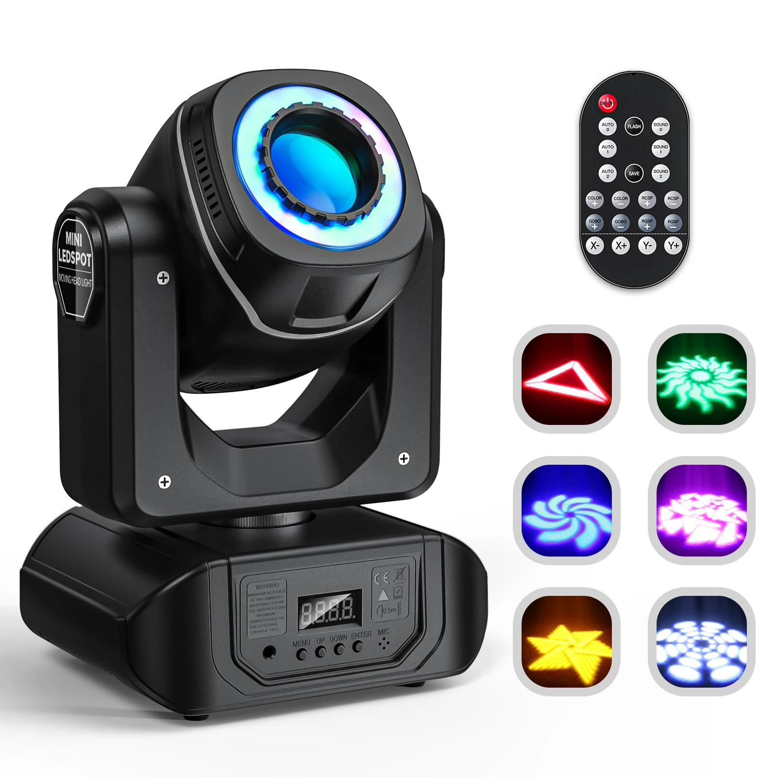 30W Light Emitting Diode Mobile Headlight 512 with Remote Control for Wedding DJ Disco Club Show Party Stage Mobile Headlight