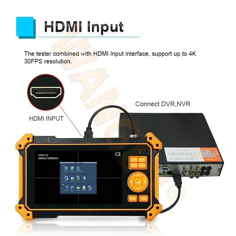 

HD Coaxial 4.0 Test CCTV 3100 VGA HDMI Input Surveillance Project Camera Media Player With 5 inch TFT-LCD Screen Full Function