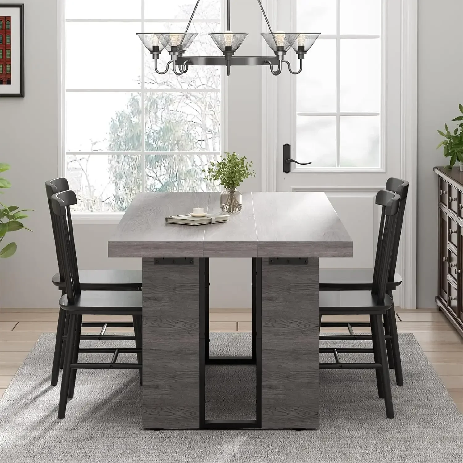 

[New Arrival, Limited Stock!]70.8 Inch Dining Table, Rustic Farmhouse Kitchen Table for 6-8 People, Large Dinning Room Furniture