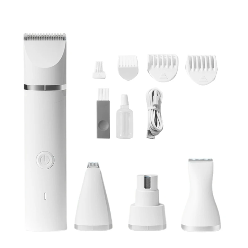 

Pet Hair Trimmer Grooming Set, Low Noise Claw Trimmer, Rechargeable Cordless Silent Nail Grinder