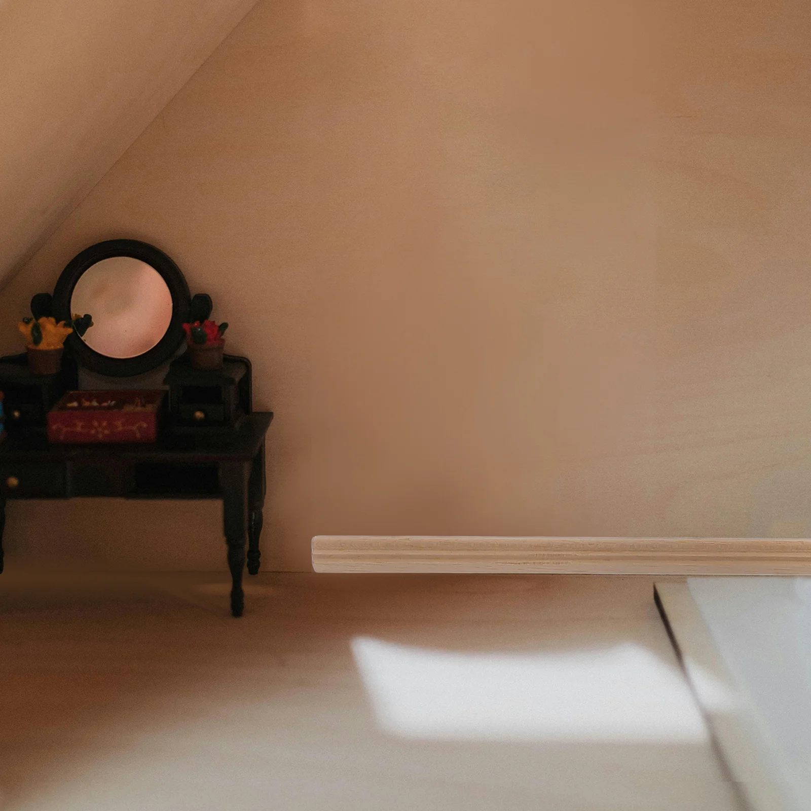 5 szt. Drewniane listwy ozdobne do domku dla lalek, zestaw do dekoracji ścian, listwy przypodłogowe, paski dekoracyjne, materiały do majsterkowania