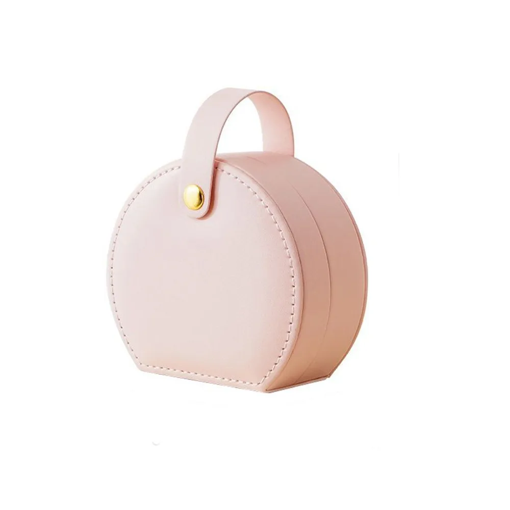 PU Leather PU Leather Jewelry Organizer Portable Large Capacity Jewelry Storage Box Handheld Exquisite Jewelry Case Women Gift
