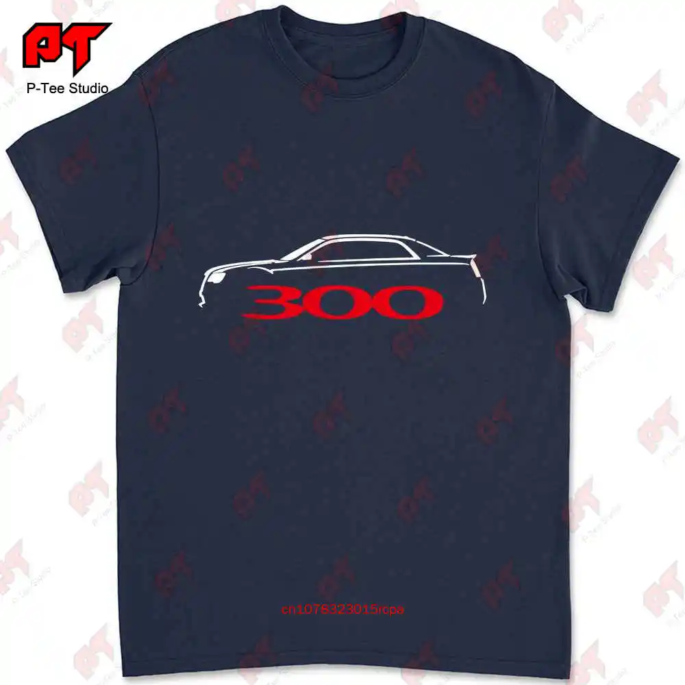 Chrysler 300 Silhouette Logo Luxury Car Black T Shirt S M L Xl 2Xl V5QS