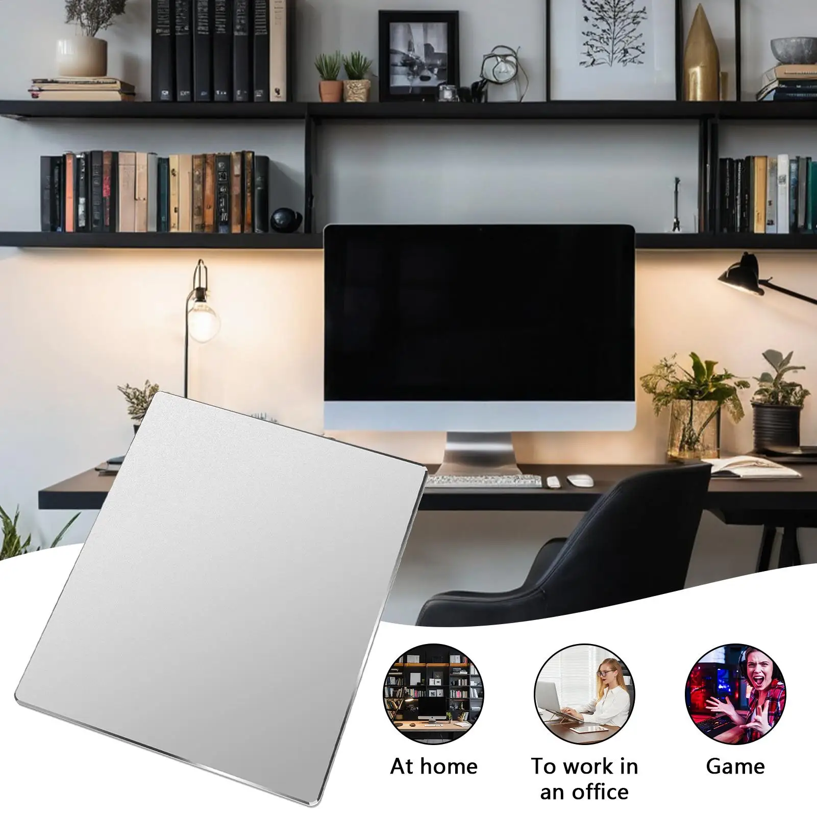 

Metal Laptop Mouse Pad Thin Non-Slip Waterproof Mice Pad Accurate Control Mousepad E-sports Game Table Pad Computer Mousepad