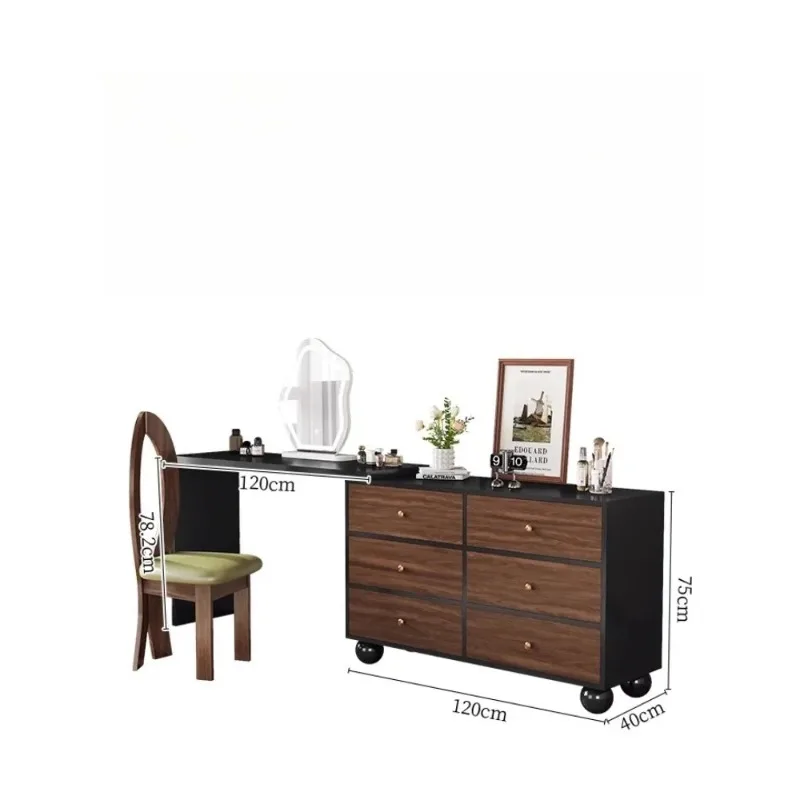 & Women Makeup Vanity Modern Storage Chair Mirror Vanity Makeup Desk Dressing Table Minimalist Girl Bedroom Furniture Accessorie