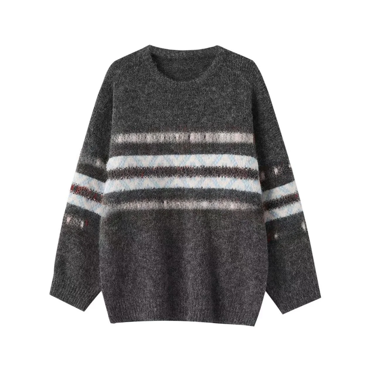 

Высококачественный круглый свитер для колледжа Ne на голову Lazy Sle, вязаный женский свитер премиум-класса, осенний корейский Sle