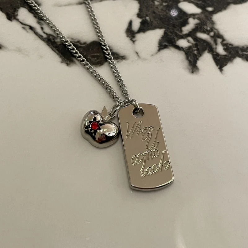 

Summer Day Same Style Peripheral Love And Deep Space Necklace High Beauty Versatile Luxury Accessories Fashion Trend Accessories