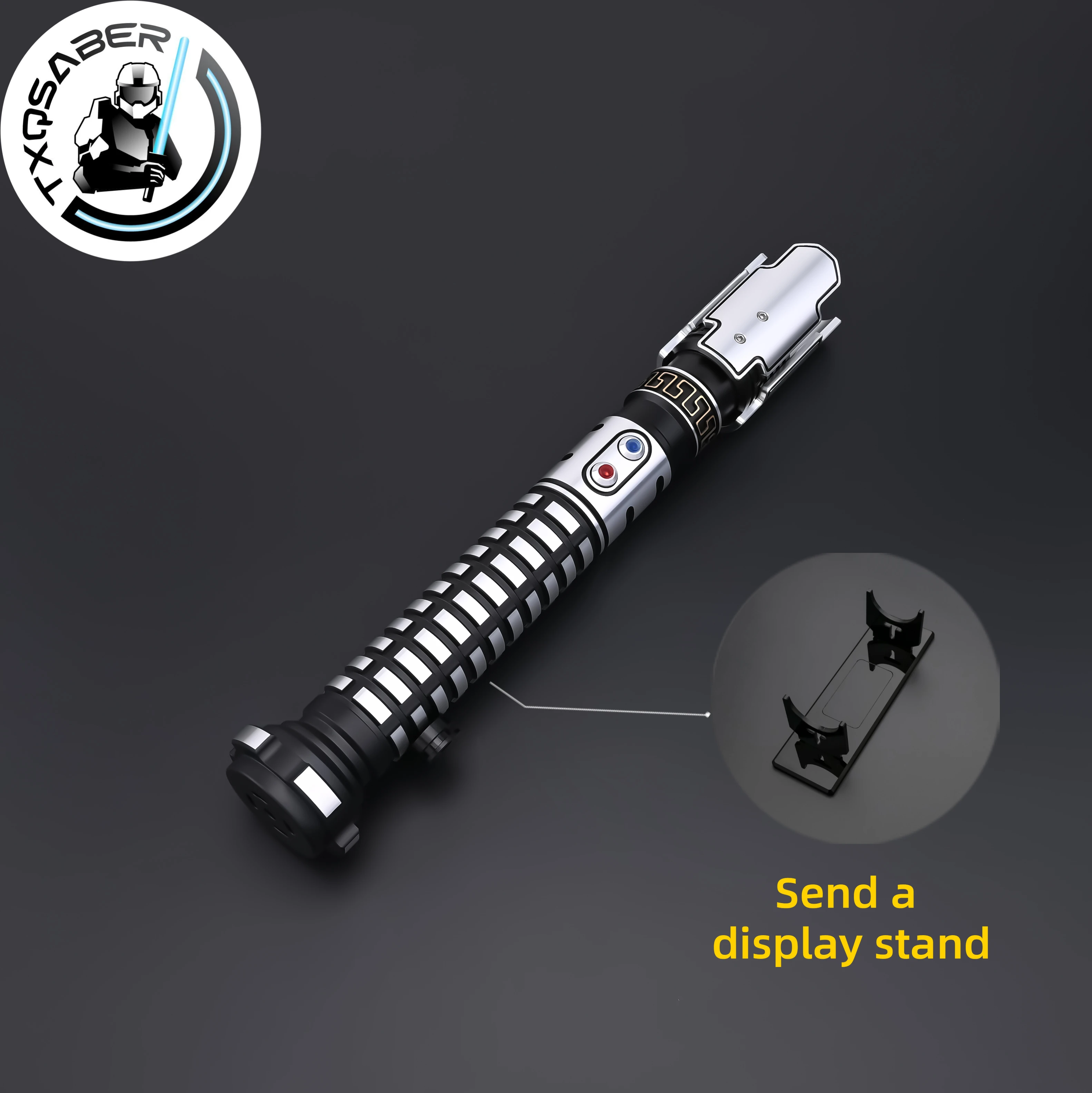 TXQSABER Lightsaber Judger SDRGB SNV4 no Blade Metal Hilt Smooth Swing FOC Heavy Dueling Lightsaber for Adult Cosplay Toys