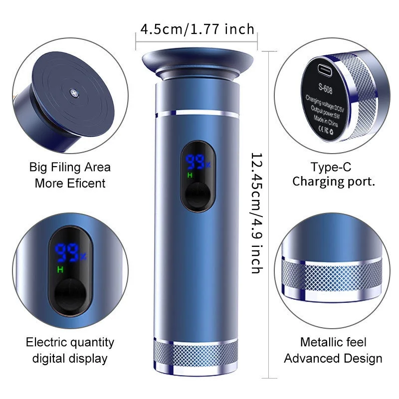 Electric USB Foot File Grinder Exfoliating Dead Skin Calluses Pedicure Tool Household Use Long Runtime Customizable Logo