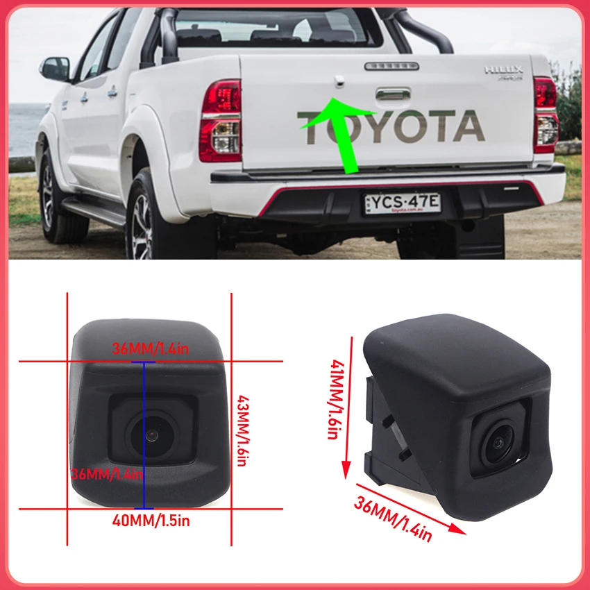 1080P CCD HD Rear View Camera Parking System For Toyota Hilux Vigo Pickup 2004~2019 AN10 AN20 AN30 AN120 AN130 2.8 DC GD-6 4X4