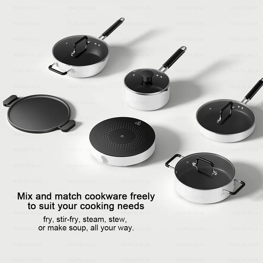 XIAOMI MIJIA طباخ التعريفي N1، 2100 واط عالي الطاقة، 6 مستويات حرارية، 8 حماية أمان، سهل التنظيف، إصدار صيني مع محول