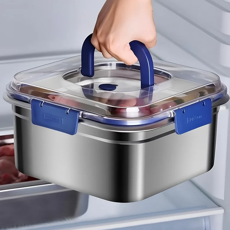 

Stainless Steel Lunch Box Large Capacity Sealed Keep Freshing Food Storage Container For Camping Picnic Kitchen Organizer Box