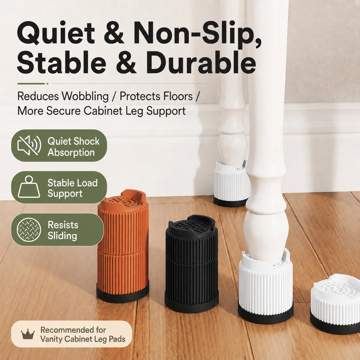 Wear Resistant Anti Slip Furniture Feet Pads Floor Guards For Vanity Cabinet Sofa Table Chair Legs
