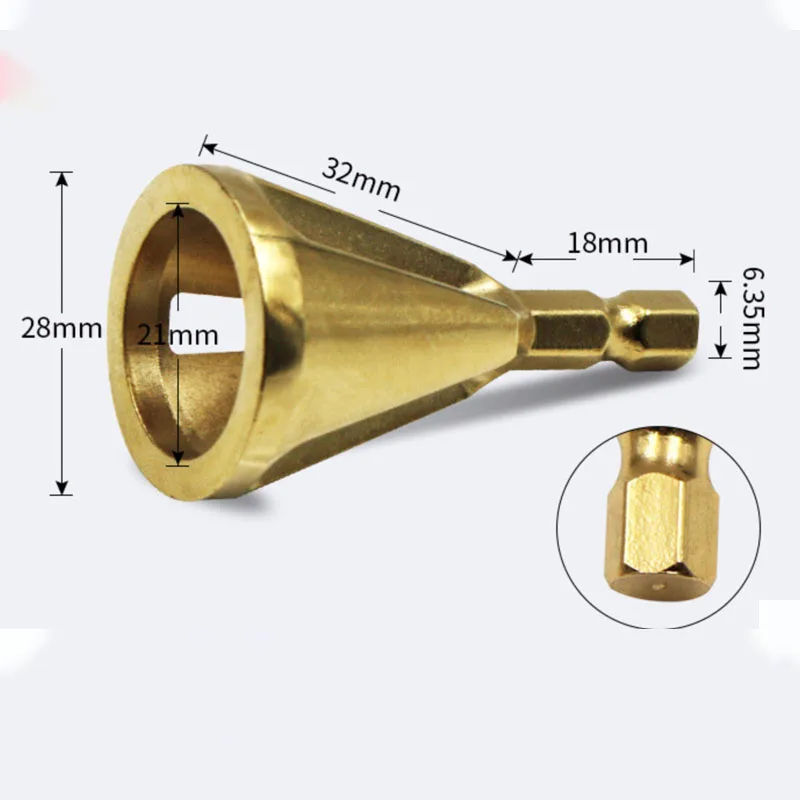 Binoax Deburring External Chamfer Tool Stainless Steel Remove Burr Tools for Metal Drilling Tool Triangle/Hex Shank