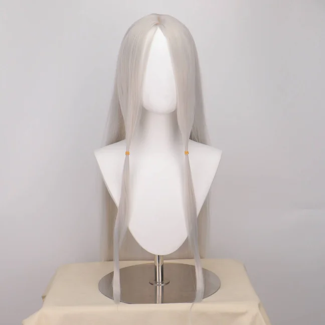 WHIMSICAL W Synthetic Hair Cosplay Wig Older Sister Spider 100cm Silver White Long Wigs