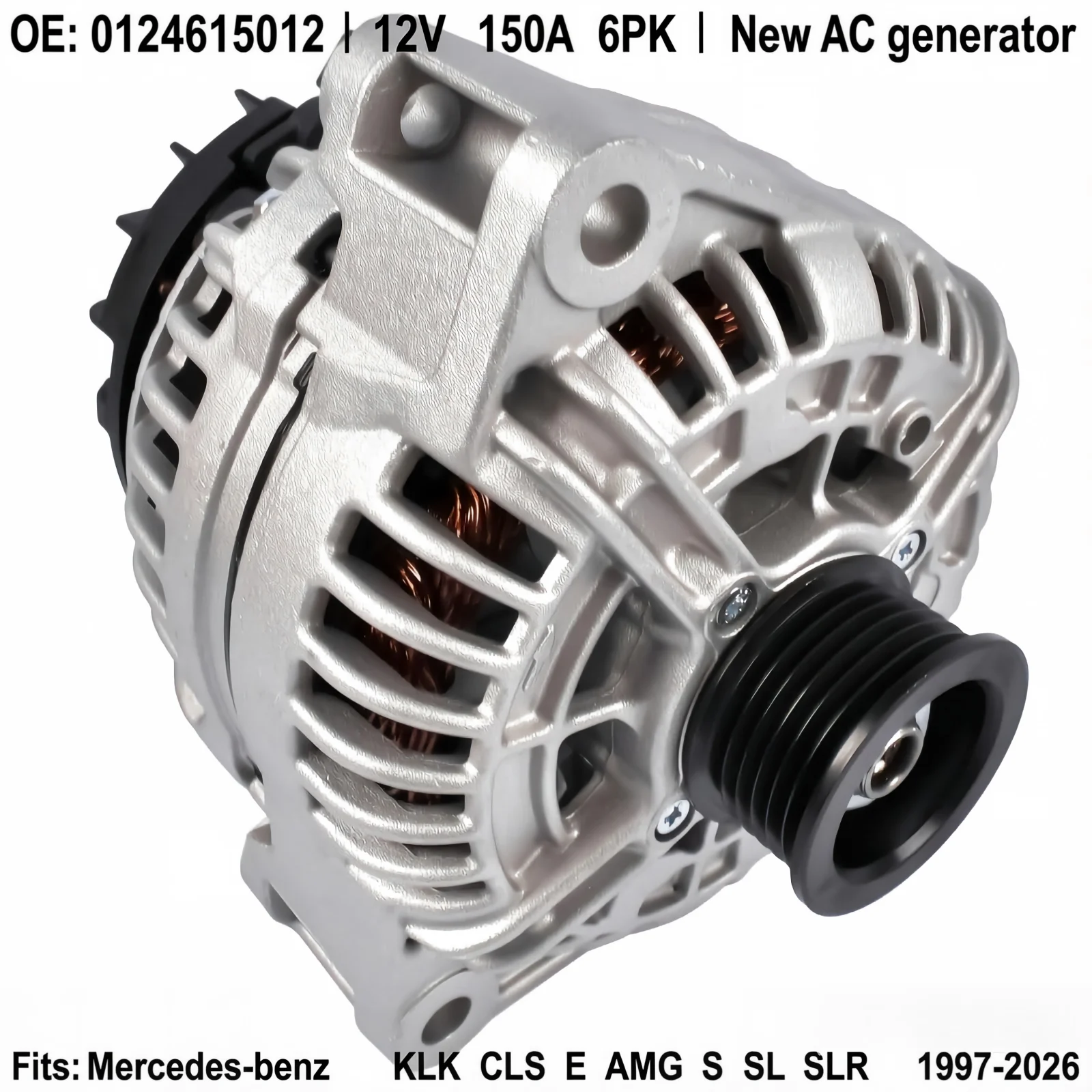 Car Alternator 12V 150A 6PK OE 0124615012 For Mercedes CLK430 CLS350 E240 E430 S430 SL500 AMG E55 W208 W210 W211 W219 W220 R230