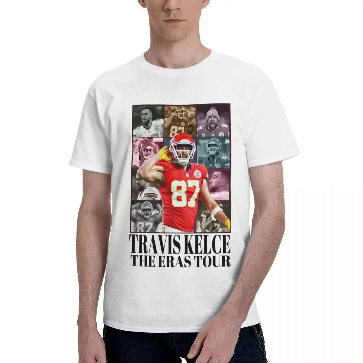 Travis Kelce The Eras Tour T Shirt Short Sleeve Gifts Men Women T Shirts Graphic Y2K Tops