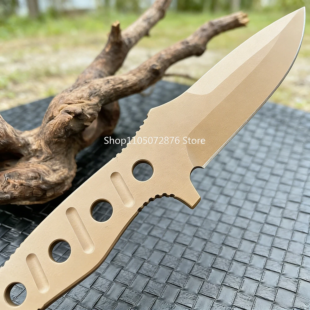 375 Portable Fixed Adamas Plain Drop Point Outdoor Camping Straight Knife Wilderness Hiking Fishing Utility EDC Knife Daily Tool