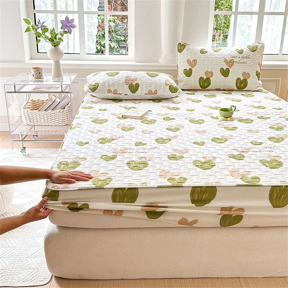 

Waterproof Fitted Sheet Bedding Fitted Sheet Mattress Cover Thickened Quilted Bedspread Band Bed Sheet Bed Cover No Pillowcase