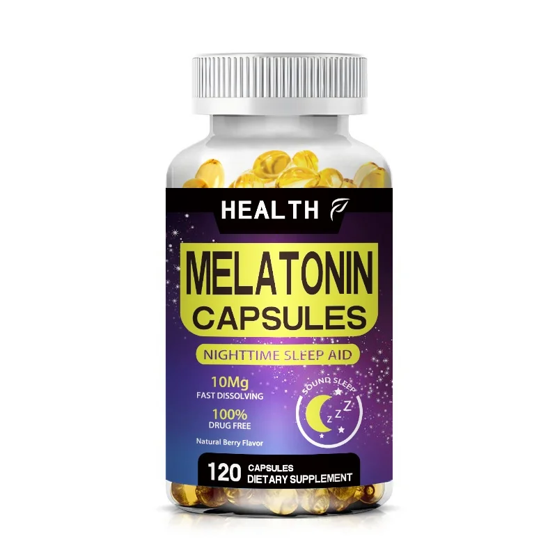 Melatonin 10mg | 120 pills| Drug Free Aid for Adults | Vegetarian capsule, Non-GMO, Gluten Free Supplement