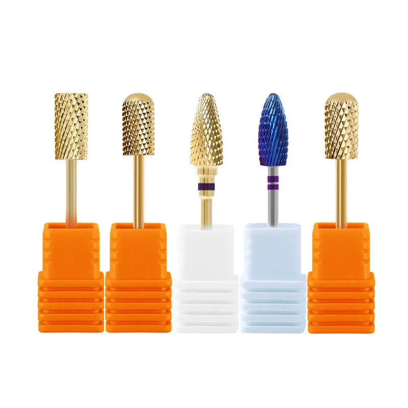 タングステンカーバイドスチールネイルドリルビット,マニキュア除去ツール,ネイルアート,キューティクルボール用