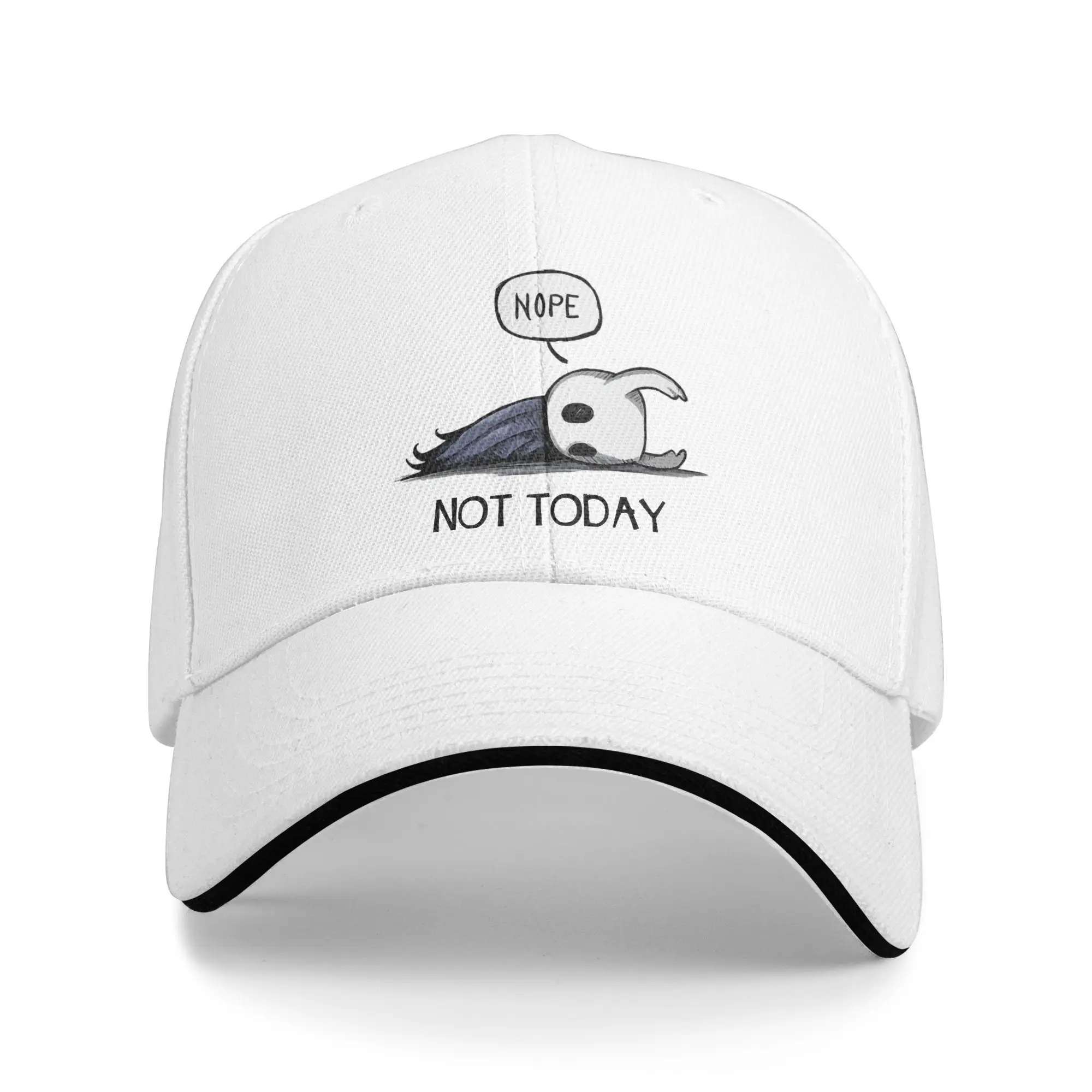 

Hollow Knight Nope Not Today Trucker Hat Autumn Sunscreen Cap Unisex 2024 Baseball Cap New Outdoor Hats