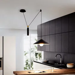 Modern minimalist Linear pendant light Nordic Industrial hanging light Corridor Dining room island table living room bar lamps