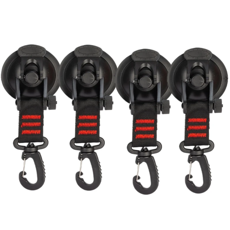 Hochleistungs-Saugnapfhalterung mit Haken für Outdoor-Reisen, Camping, Karabiner-Organizer für Zuhause, Outdoor-Camping, Auto-Seitenmarkise