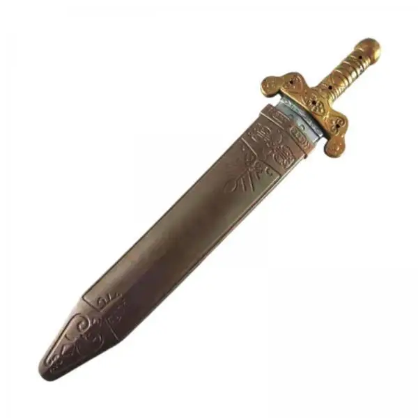 Knight Costume Roman Sword Prop PP Plastic Lightweight Cosplay Toy for Theater and Pretend Play