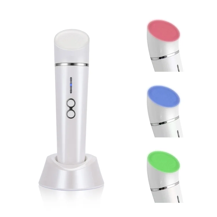 3 Colors Light Therapy Face Massage Device Face Skincare Wand Vibration Faceial Heating Personal Care Household Appliances