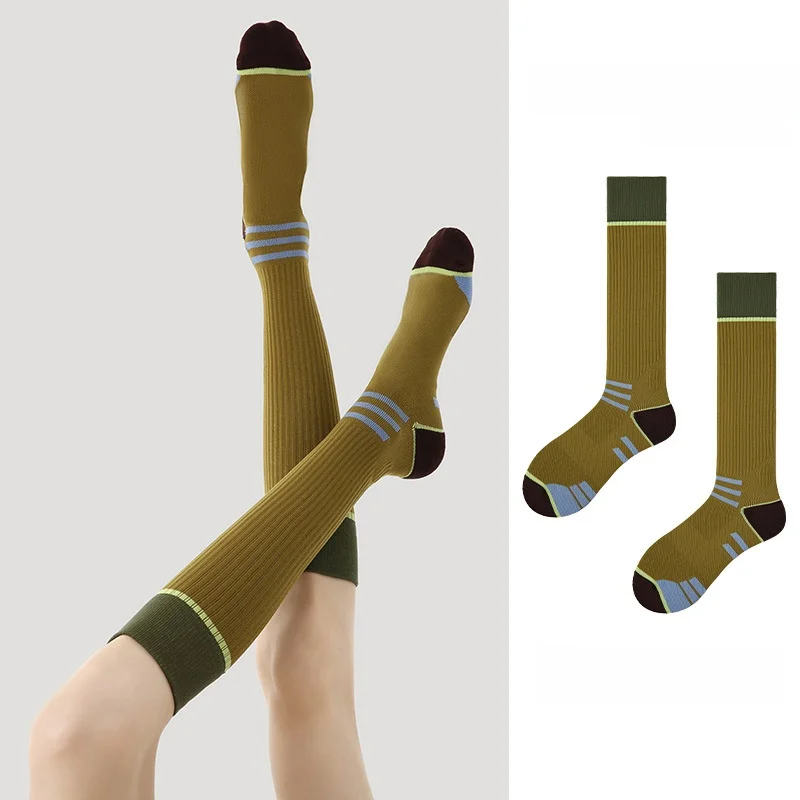 Sports Running Compression Socks Women's Compression Socks Fitness Jump Rope Marathon Long Tube Calf Socks