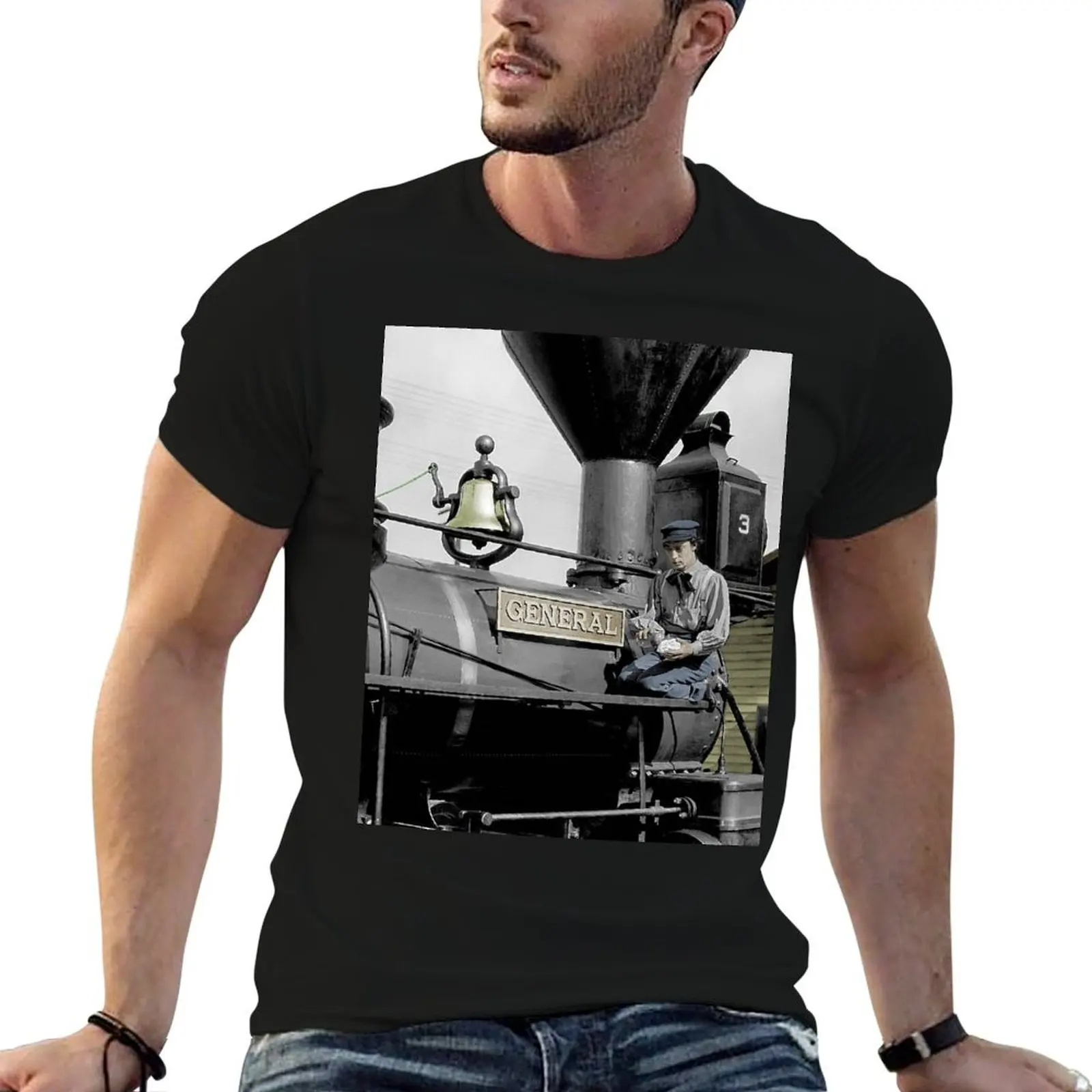 Film legend Buster Keaton T-Shirt man t shirt quick-drying cute tops slim fit t shirts for men