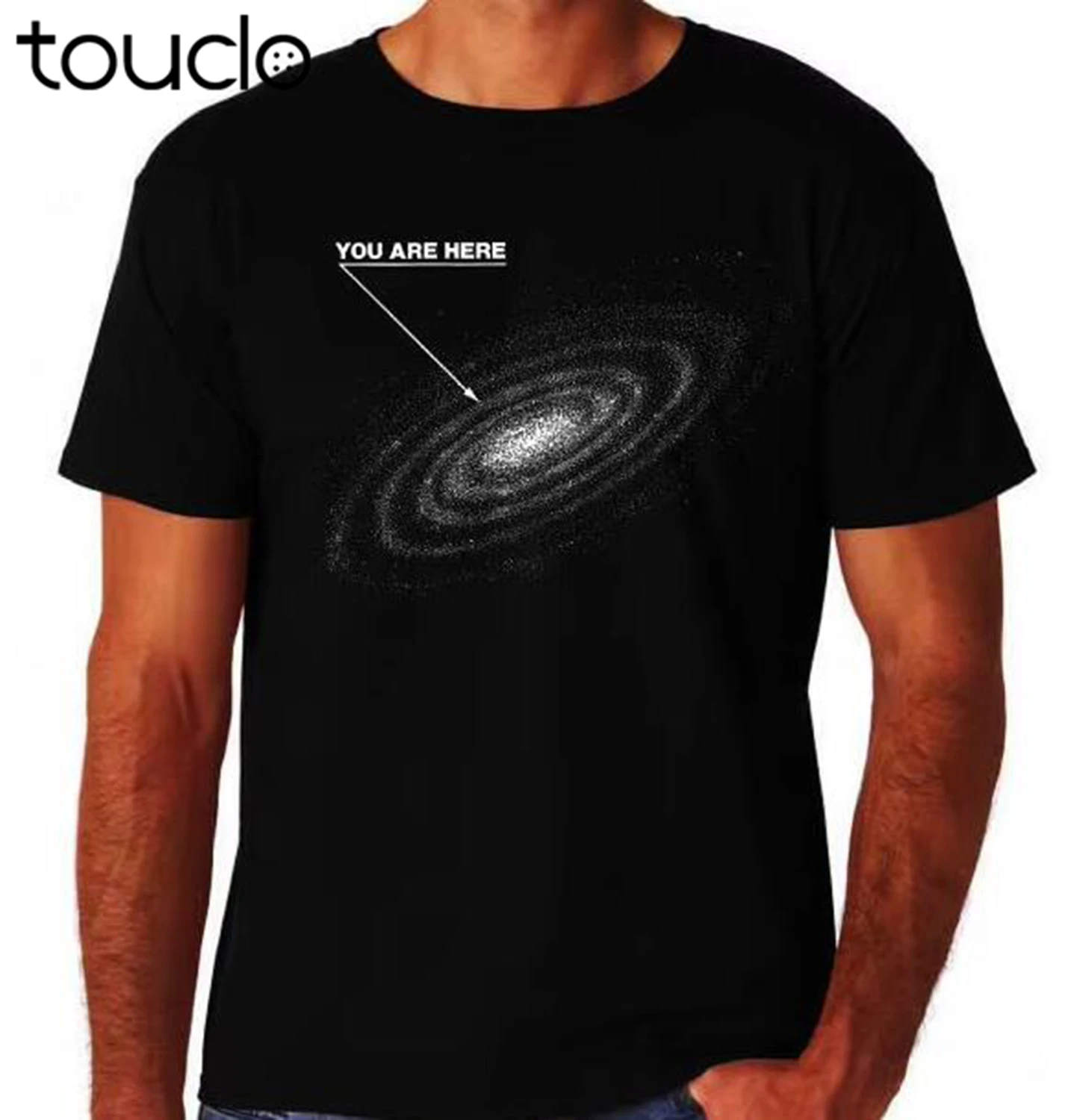 

Дешевая мужская футболка с круглым вырезом You Are Here Funny Space Universe Nerd Geek Tech 80's Science New Black T-Shirt Tops Tshirt Homme