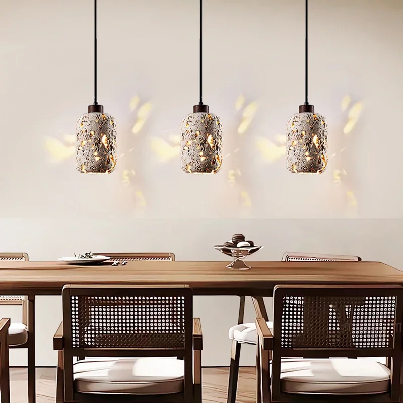 Innovative Designer Bedside Hanging Lamp Minimalist Wabi-Sabi Style for Bedroom Hallway Restaurant Atmosphere Lighting