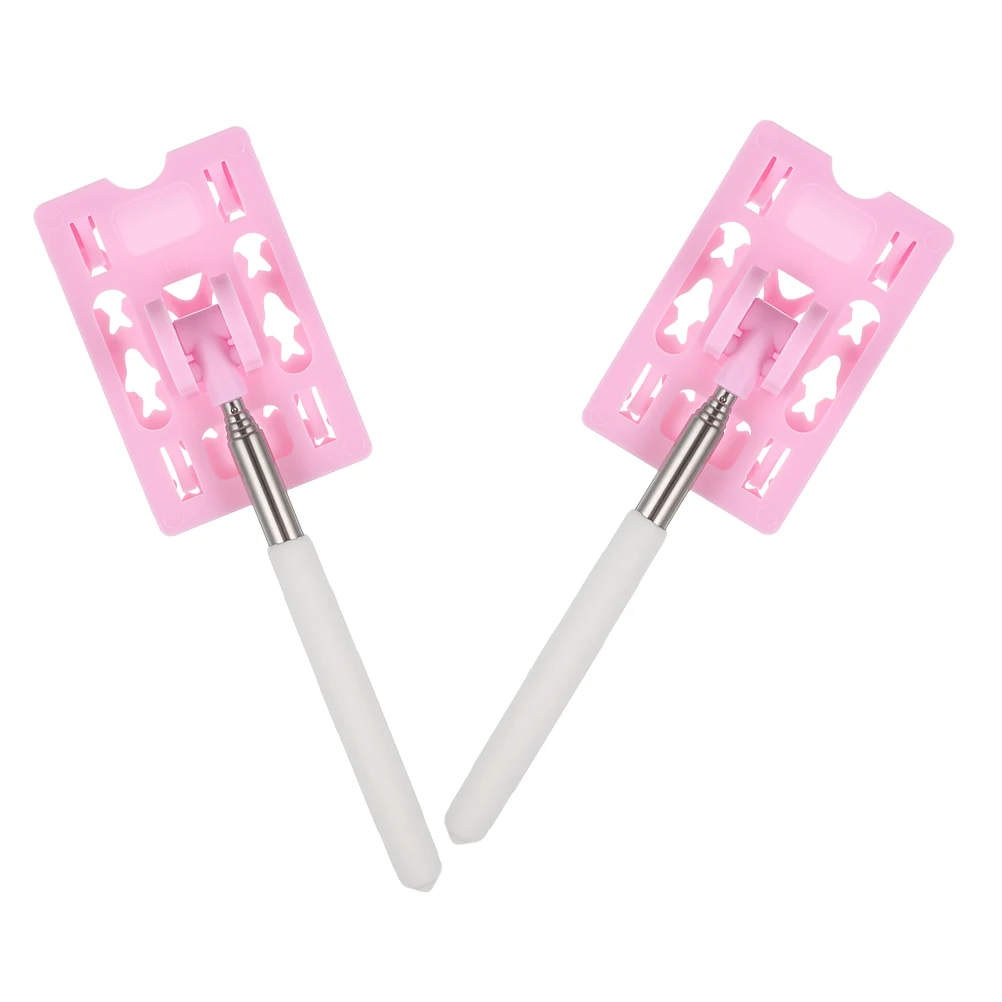 

2pcs Telescopic Rod Card Holder Durable Aluminum Alloy Automatic Extendable Retractable Fee Payment Tool Adjustable Collision