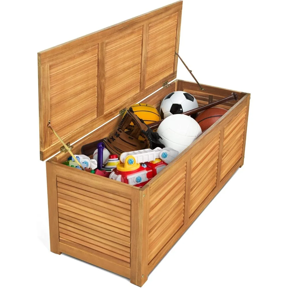 

46 gallon lovewood deck box, outdoor storage box, garden toolbox