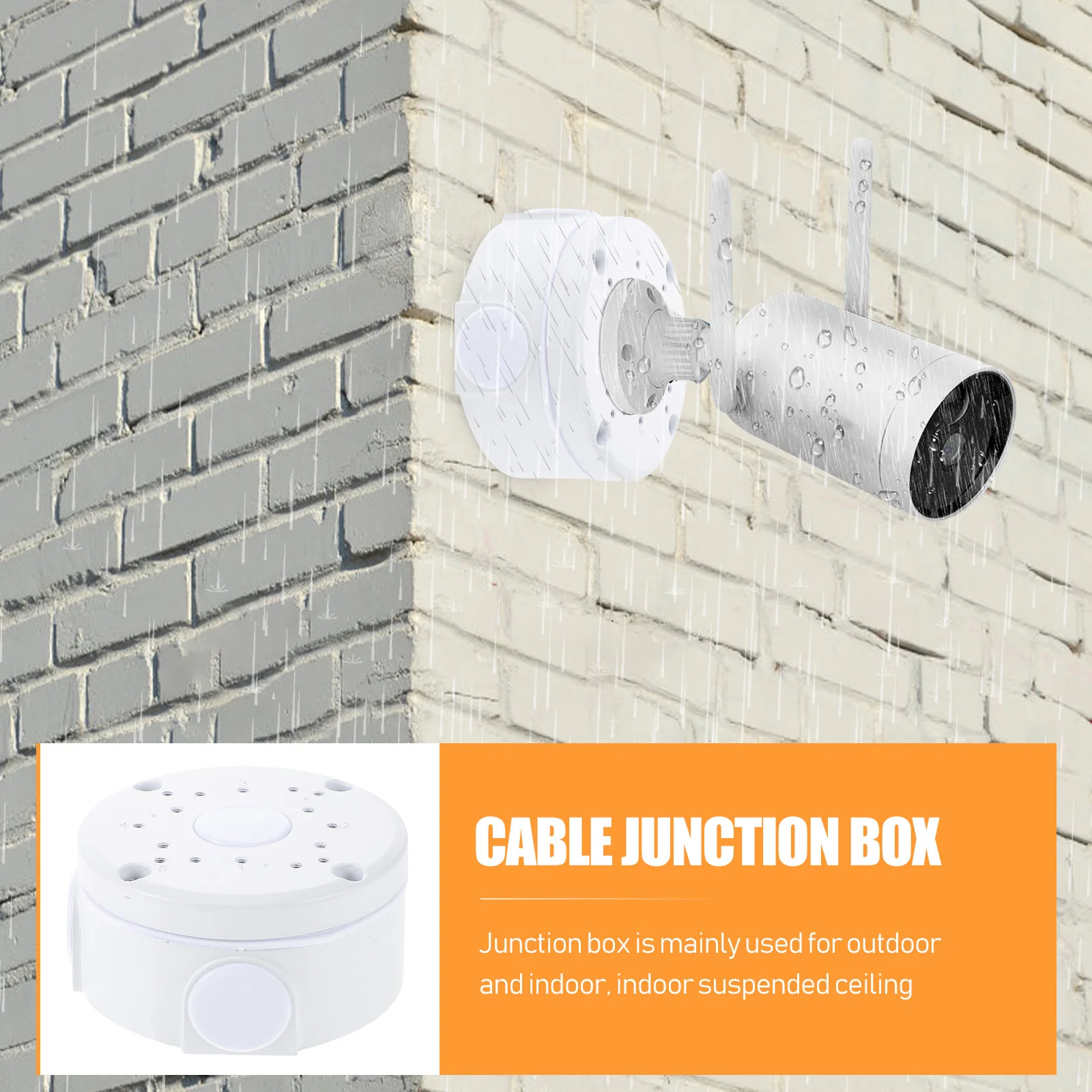 

Waterproof Junction Box Outdoor Security Camera Mount Bracket for Cable Management Aluminum Alloy ABS Material
