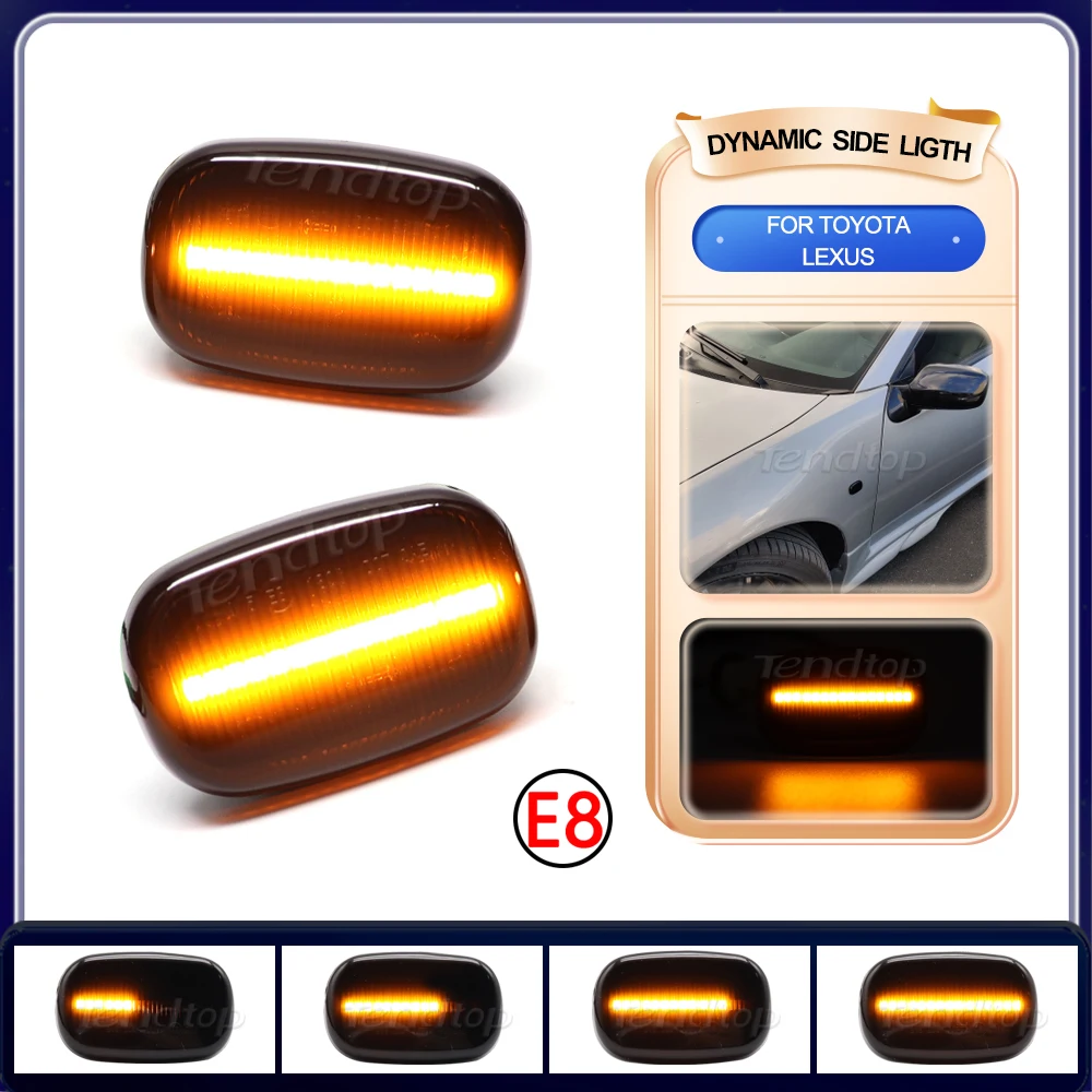 Dynamic Blinker LED Side Marker Turn Signal Light For Toyota Celica Corolla Caldina Avensis Starlet Prius Fielder Verso Runx MR2