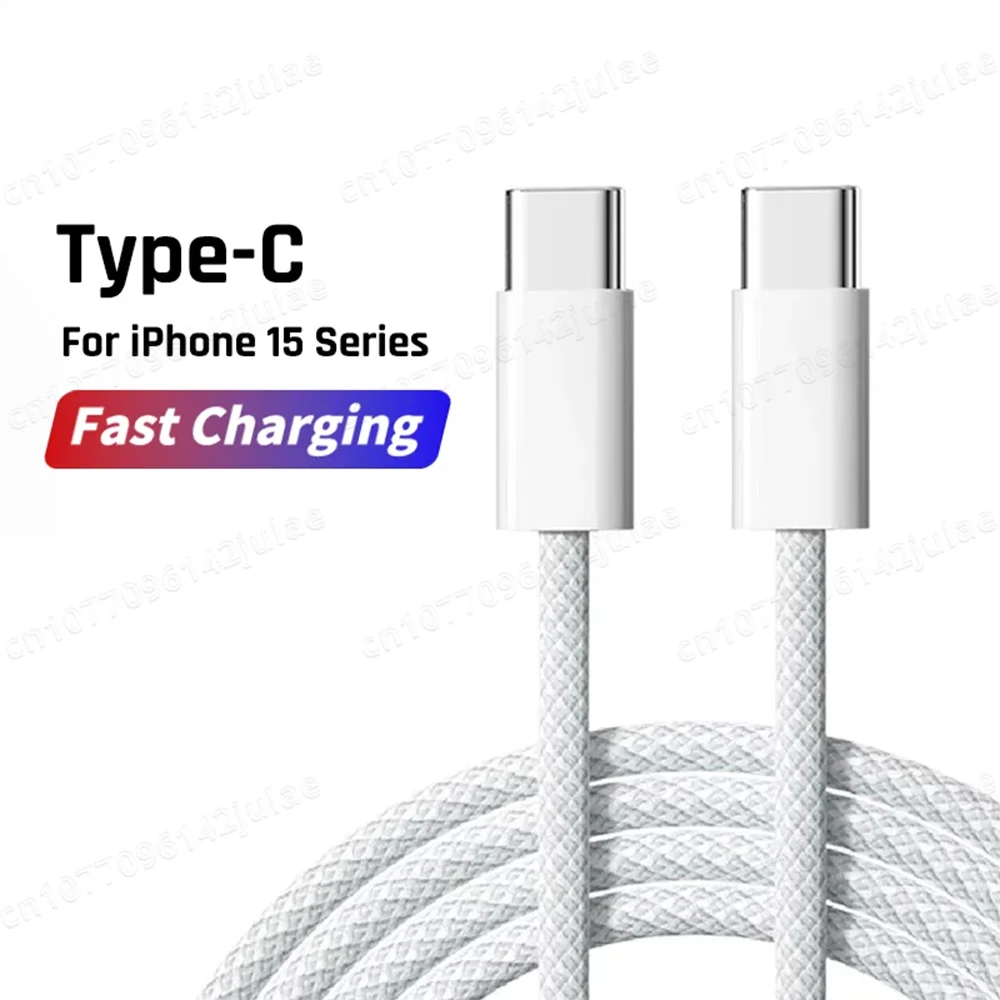 NNBILI USB C auf Typ C Farbkabel für iPhone 16 17 60 W Schnellladung für Huawei Xiaomi Samsung Typ C Weben Kabelzubehör