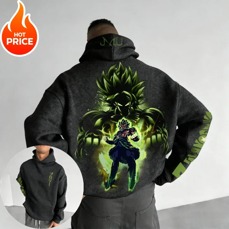 Dragon Ball Super Saiyan Broly 2026 Harajuku Streetwear Mannen Vintage Hoodie Winter Vrouwen Oversized Sweatshirt Met Capuchon Lange Mouw