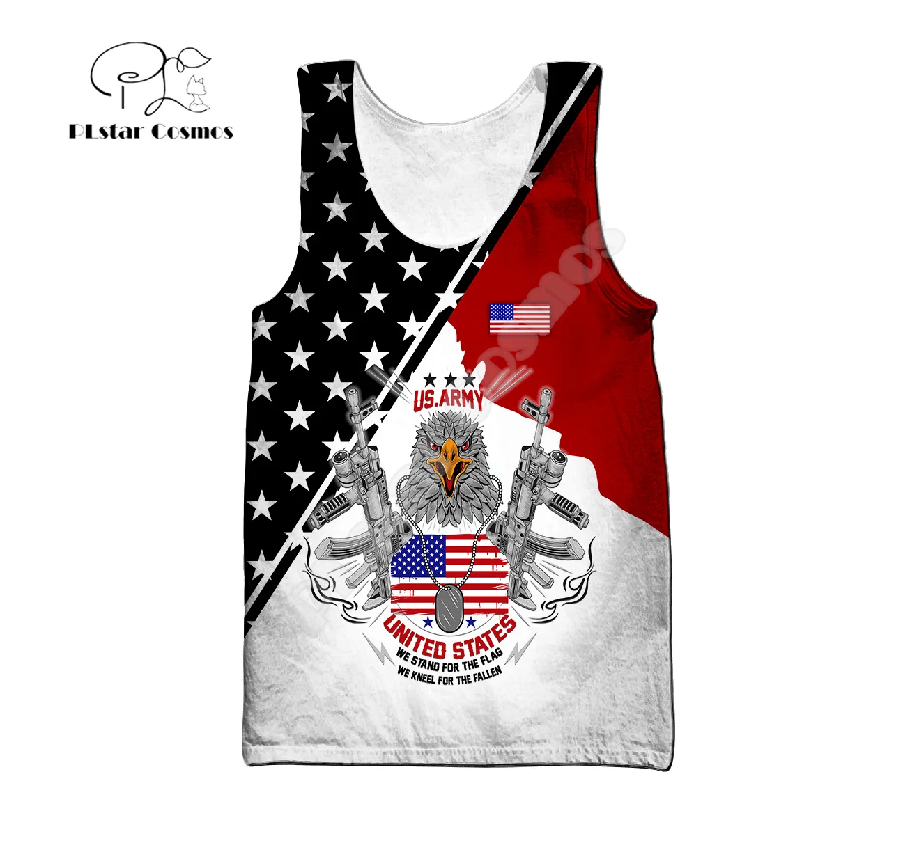 

Custom Name Army Military Veteran Soldier Camo Eagle 3DPrint Summer Streetwear Harajuku Casual Funny Vest Sleeveless TankTop X5