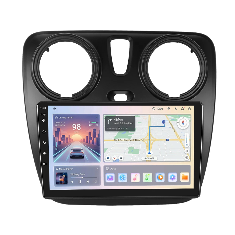 Podofo Android Autoradio für Renault Lodgy 2021/Dokker 2012-2020 Wireless CarPlay GPS WIFI FM/RDS Head Unit 2din BT Auto Stereoanlage