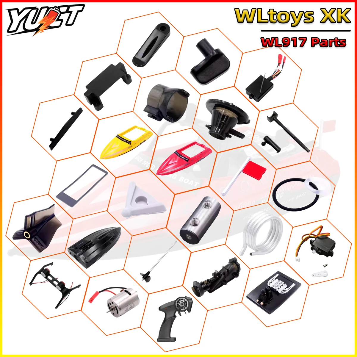 

WLtoys WL917 RC Лодка Корабль Запасные части Материнская плата Пропеллер Гибкий вал Лук Детали для предотвращения столкновений